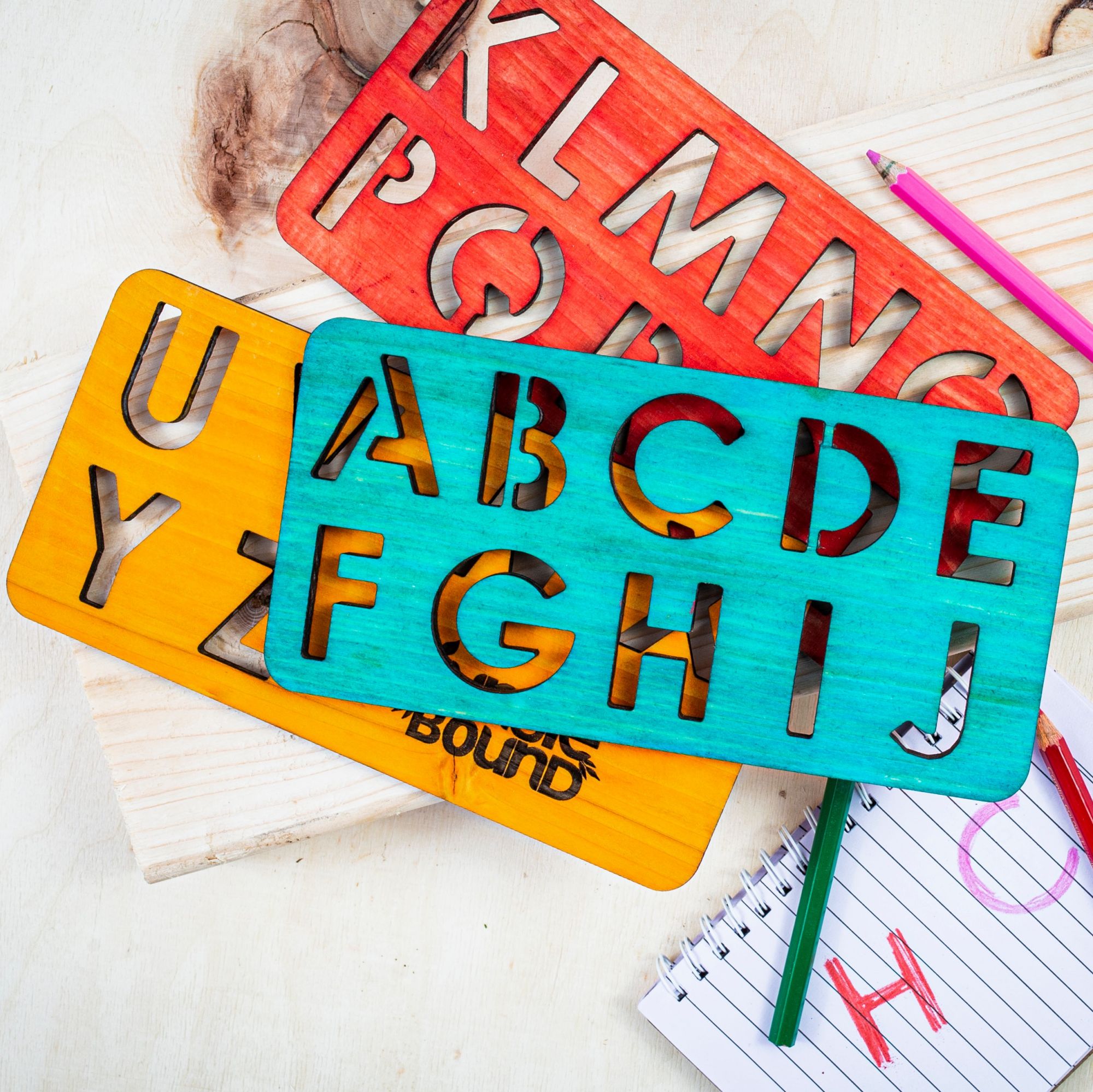 Alphabet Stencil and Trainer - Set of 3 Stencils