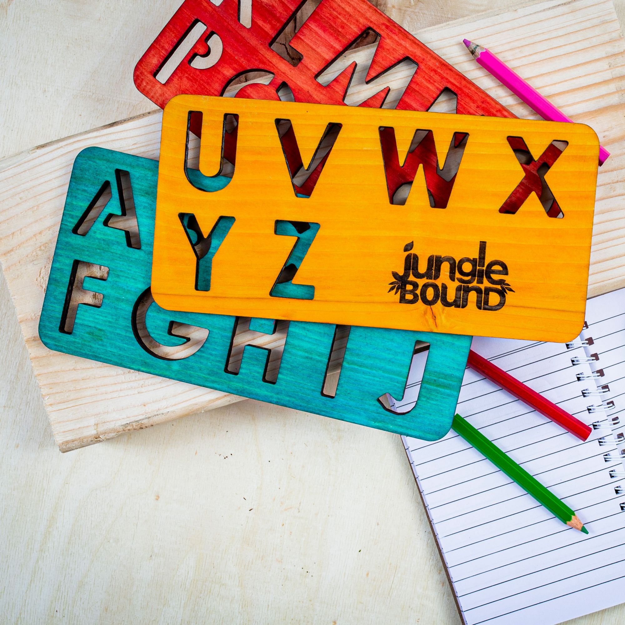 Alphabet Stencil and Trainer - Set of 3 Stencils
