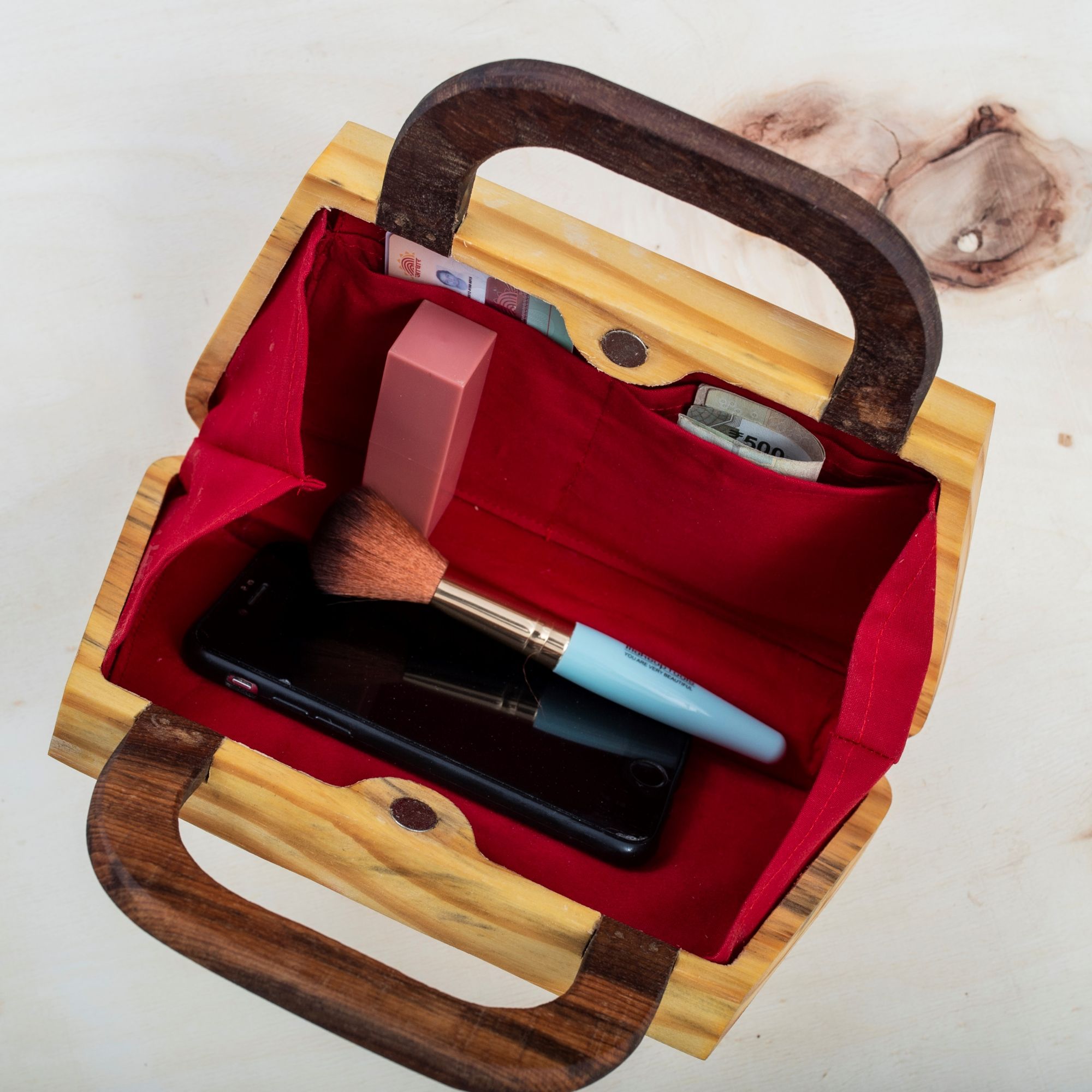 Classic Wooden Purse