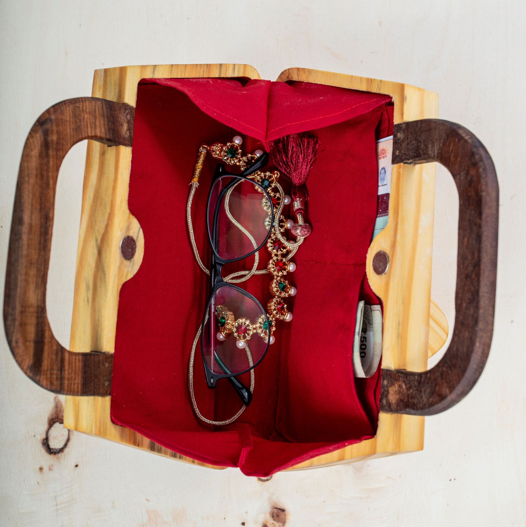 Classic Wooden Purse