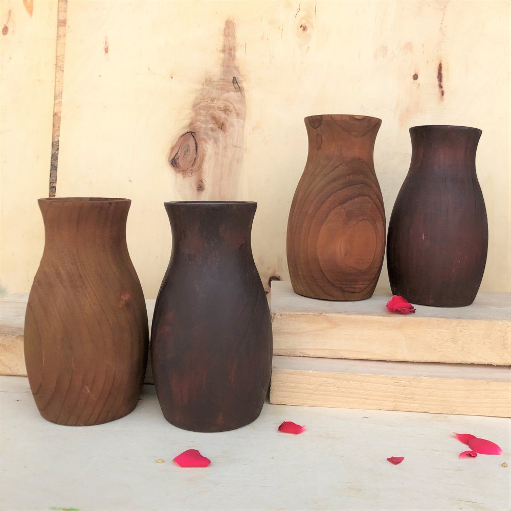 Image of Wooden Vase