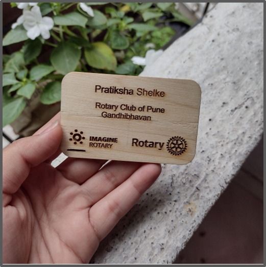 Wooden Lapel Badge