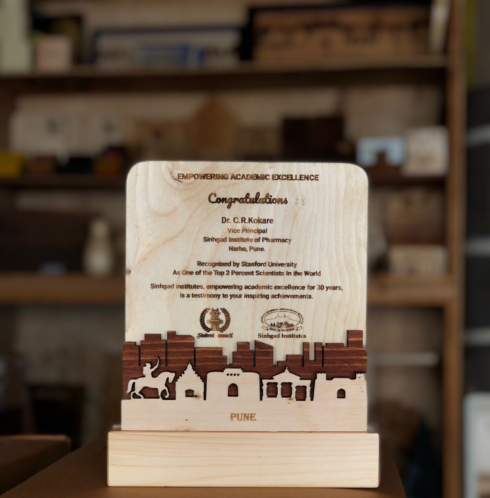 Sustainable Trophy with City Achitecture