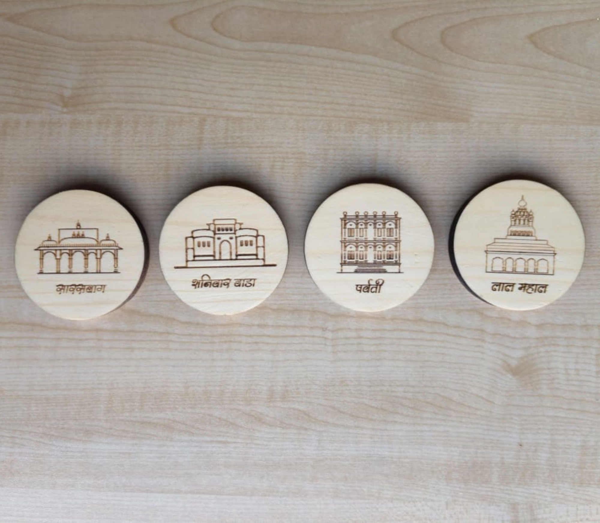 Wooden Fridge Magnet