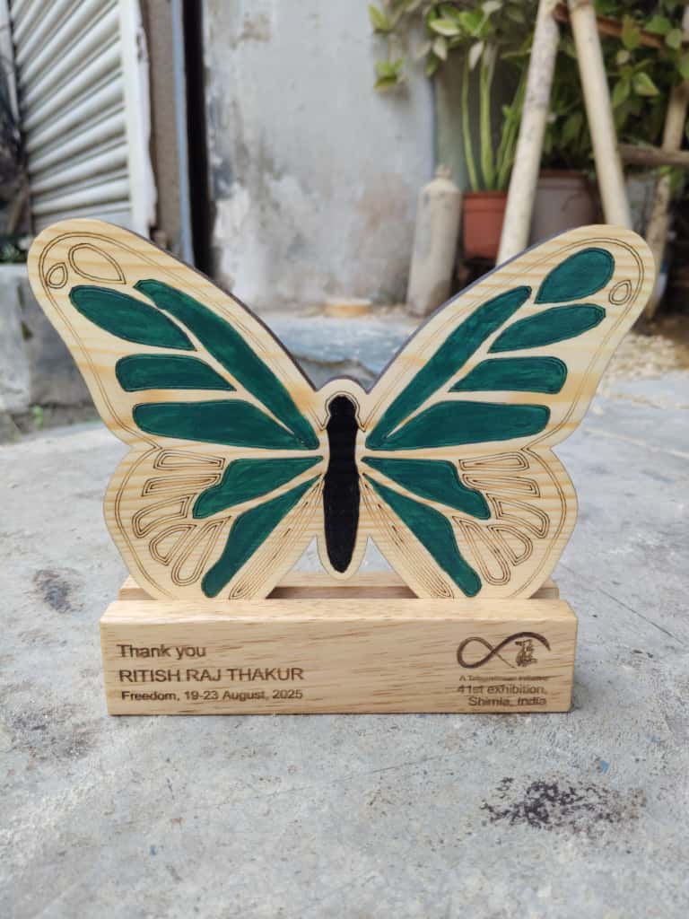 Wooden Art Exhibition Trophy
