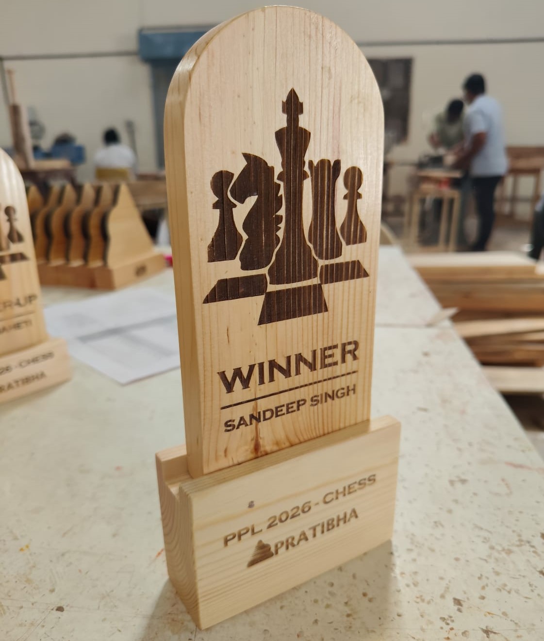 Wooden Sports Trophy