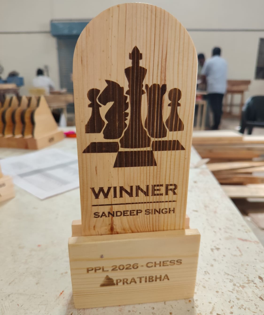 Wooden Sports Trophy