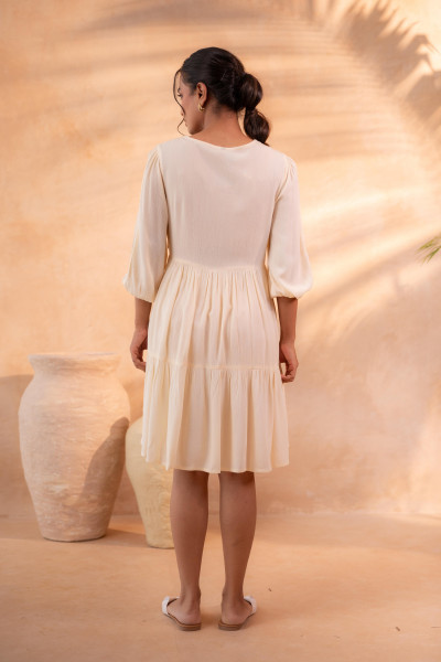 Off-White Nomad Embroidered Boho Dress