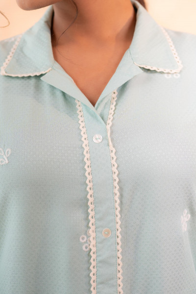 SageGreen Schiffli Lounge Co-Ord