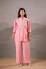 Peach Bloom  Embroidered Co-Ord Set