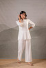 Cotton Bloom White Embroidered Co-Ord Set