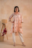 Blush Peach Garden Printed A-Line Tunic Kurta