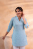 Sky Blue  Ease Minimal Cotton Tunic