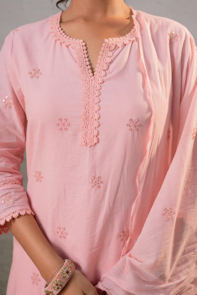 Peach Grace Minimal Suit Set