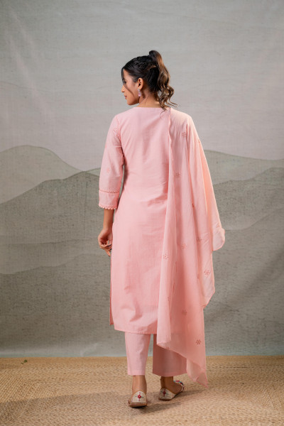 Peach Grace Minimal Suit Set