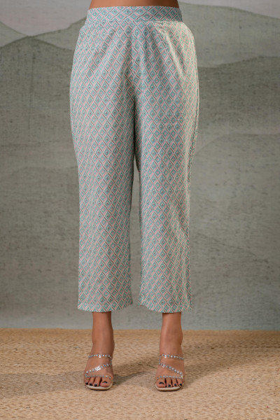 Mint Garden Harmony Kurta Pant And Dupatta Set