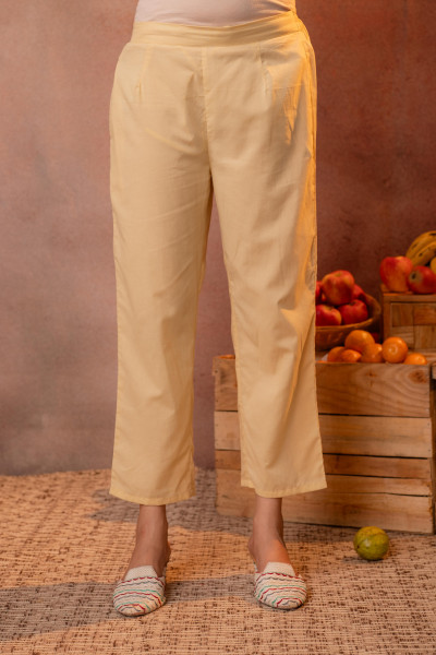 Yellow Floral Printed Anarkali Kurta Set with Embroidered Yoke & Dupatta