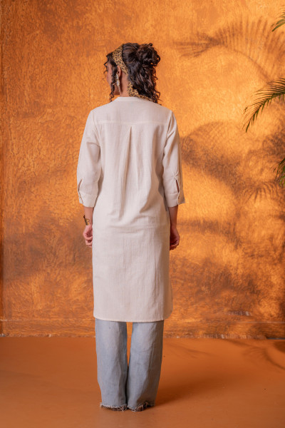 Ivory Serenity Straight Kurta