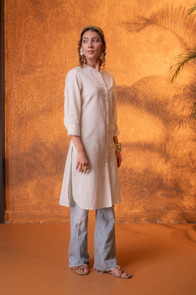 Ivory Serenity Straight Kurta