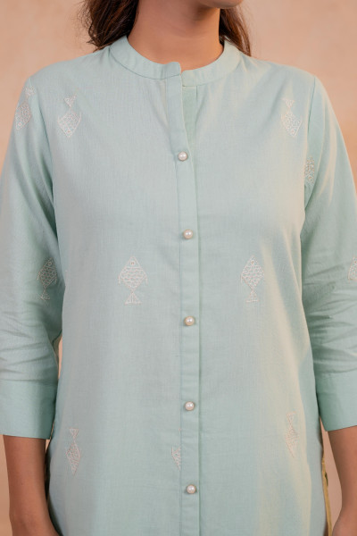 Pistachio Serenity Straight Kurta