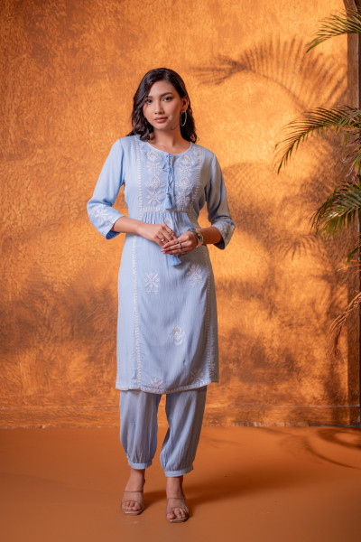 Powder Blue Noor Kurta Set