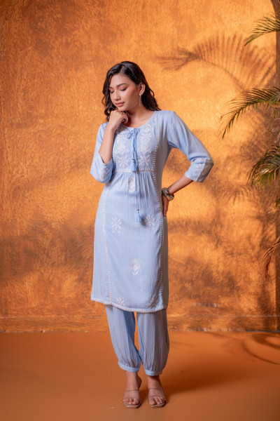 Powder Blue Noor Kurta Set