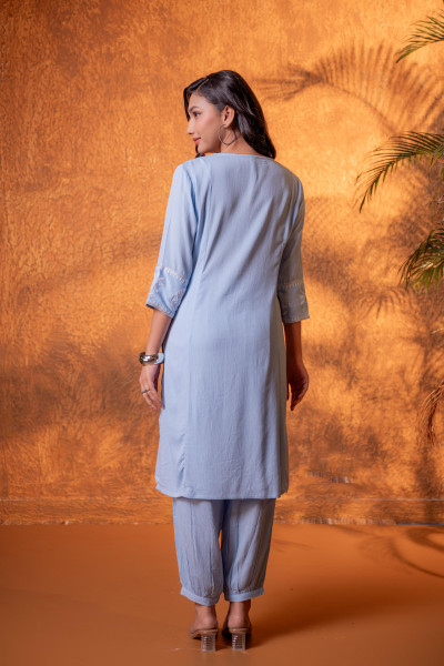 Powder Blue Noor Kurta Set