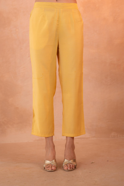 Yellow Ethnic Buti Kurta Set with Textured Dupatta