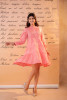 Blush Meadow Tiered Shirt Dress