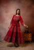 Rangriti Noor  Maroon Handcrafted Boho Dress