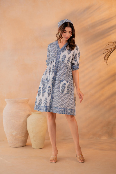 Indigo Whisper Heritage  Dress