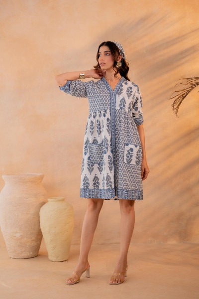 Indigo Whisper Heritage  Dress