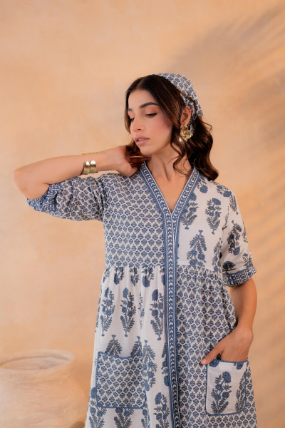 Indigo Whisper Heritage  Dress