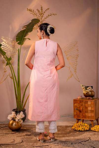 Patchwork Pink Kurta