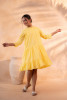 Zest Bloom Yellow Tiered Summer Dress