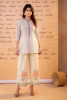 Off-White Blossom Kurta Set with Printed Palazzos