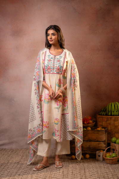 OffWhite Lotus Bloom Suit Set