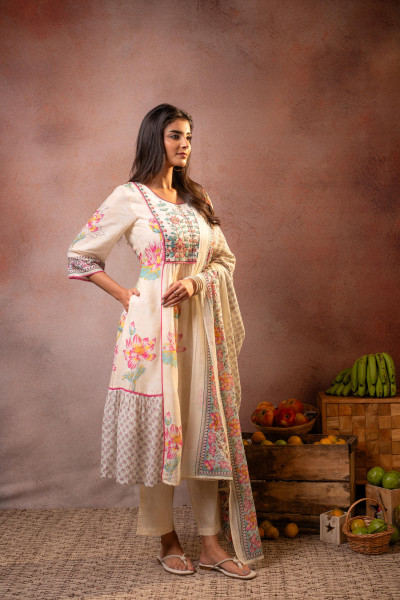 OffWhite Lotus Bloom Suit Set