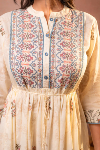 Off-White Rajvansh Heritage Anarkali Dress