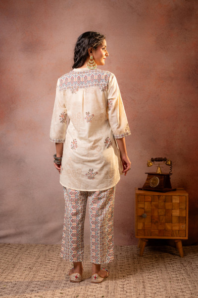 Off-White Blossom Printed Co-ord Set