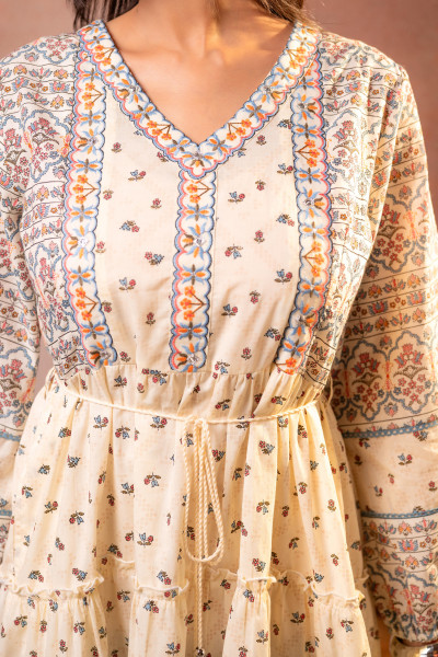 Cotton Cloud Caravan Tiered Folk Dress