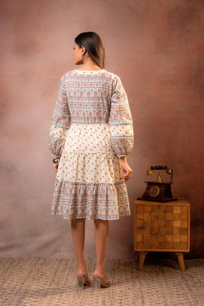 Cotton Cloud Caravan Tiered Folk Dress