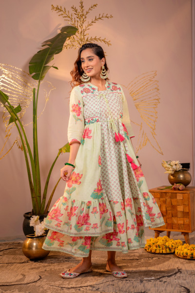 PistaGreen Lotus Garden Jacket Dress