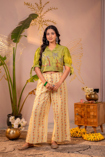 Palm Muse Beige Co-Ord Set