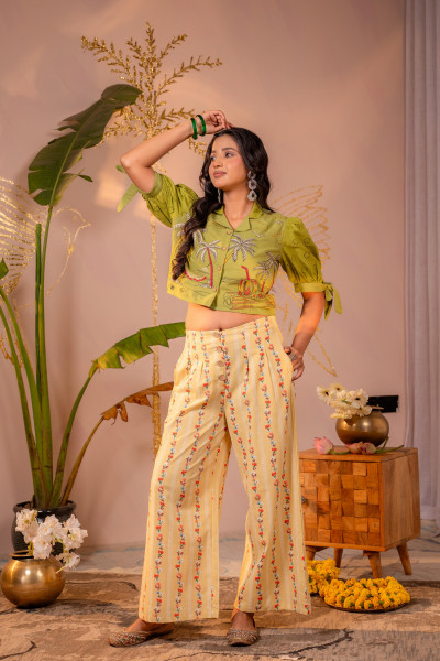 Palm Muse Beige Co-Ord Set