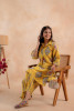 Mustard Heritage Print Kurta And Pant Set