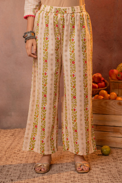 Graceful Beige Floral Anarkali Kurta Set with Dupatta