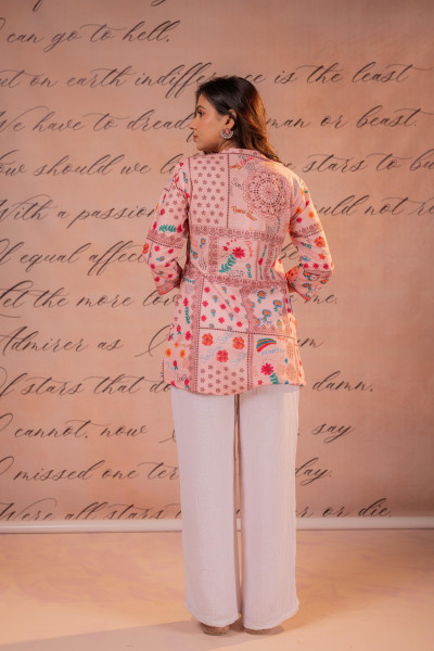 Onion Pink Meadow Patchwork Tunic