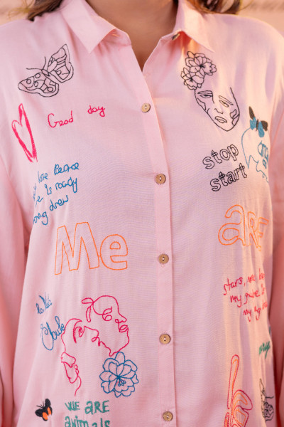 Blush Scribble Muse Co-Ord Set