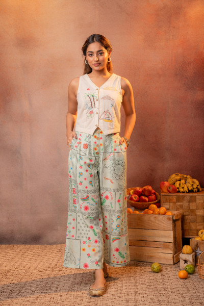 Folk Scribble Garden Co-Ord Set